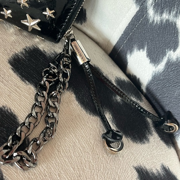 Jimmy Choo Black Patent Star Zip Around Wallet - Picture 4 of 15